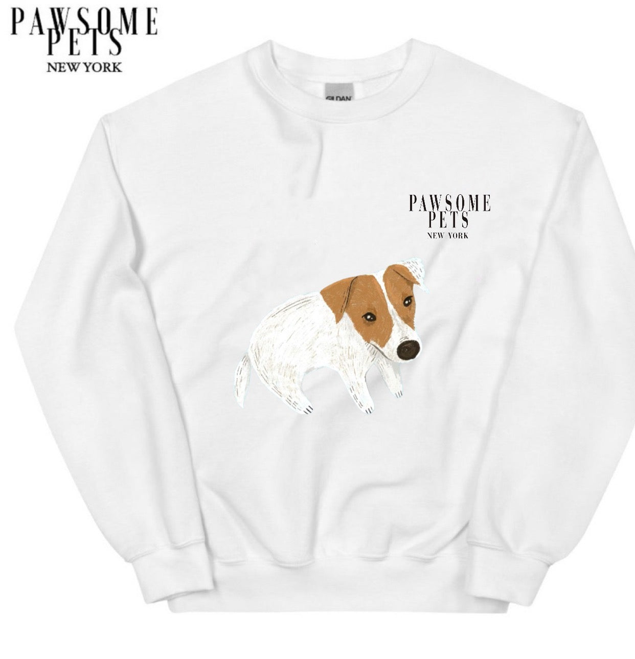 A stylish unisex sweatshirt featuring a Dapper Doggy design, made from lightweight fabric with eco-friendly printing.