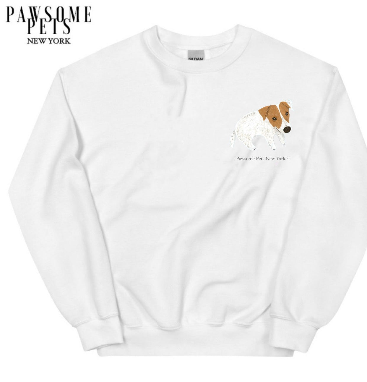 A stylish unisex sweatshirt featuring a Dapper Doggy design, made from lightweight and eco-friendly materials.