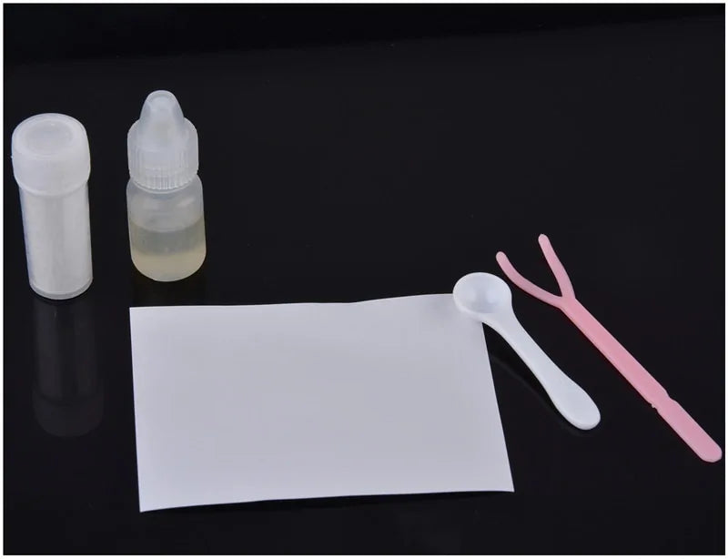 Teeth Glue Tools Set for Dentures, featuring applicators and adhesive for secure Halloween smiles.