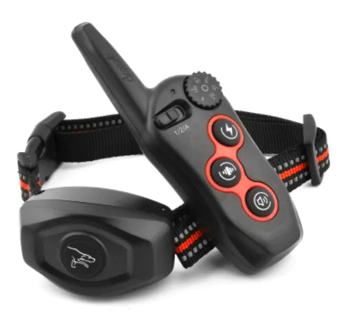 DB400 Remote Dog Bark & Training Collar with adjustable nylon strap and waterproof receiver, designed for effective dog training.