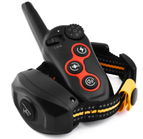 DB400 Remote Dog Bark & Training Collar with adjustable nylon strap and waterproof receiver, designed for effective dog training.