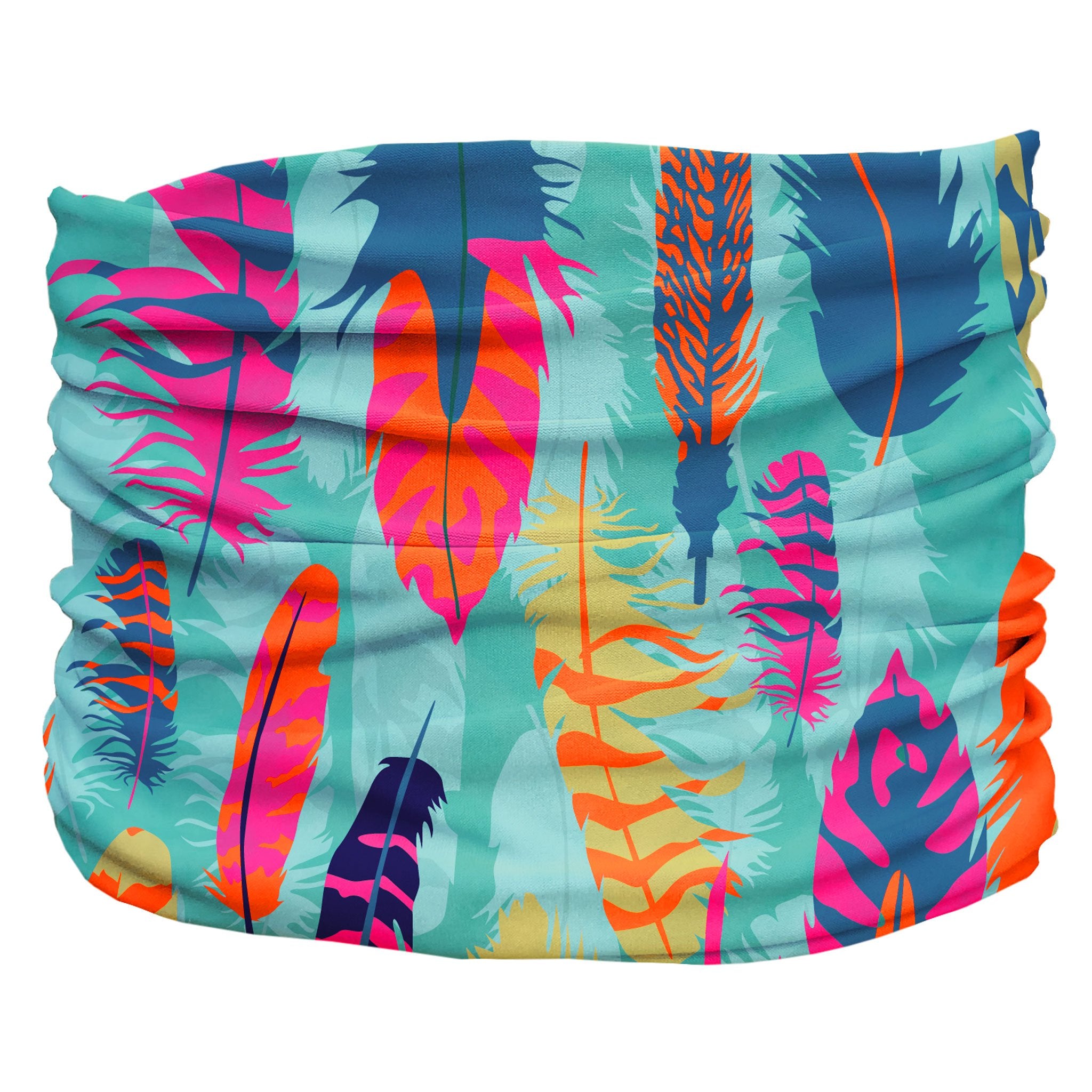 The Wanderer Pup Scruff in various vibrant patterns, showcasing its breathable material and easy slip-on design for dogs.