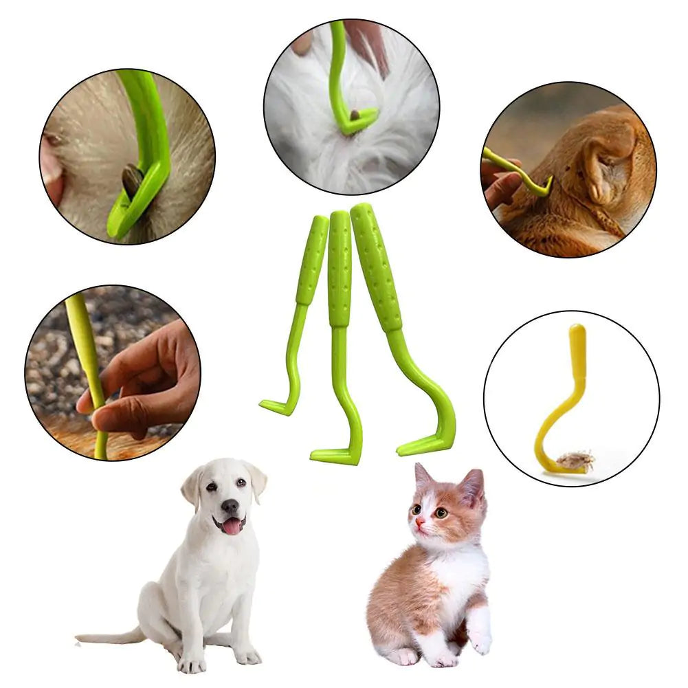 A Tick Removal Tool designed for safe and efficient tick extraction from pets, featuring a durable plastic body and a unique twist hook design.