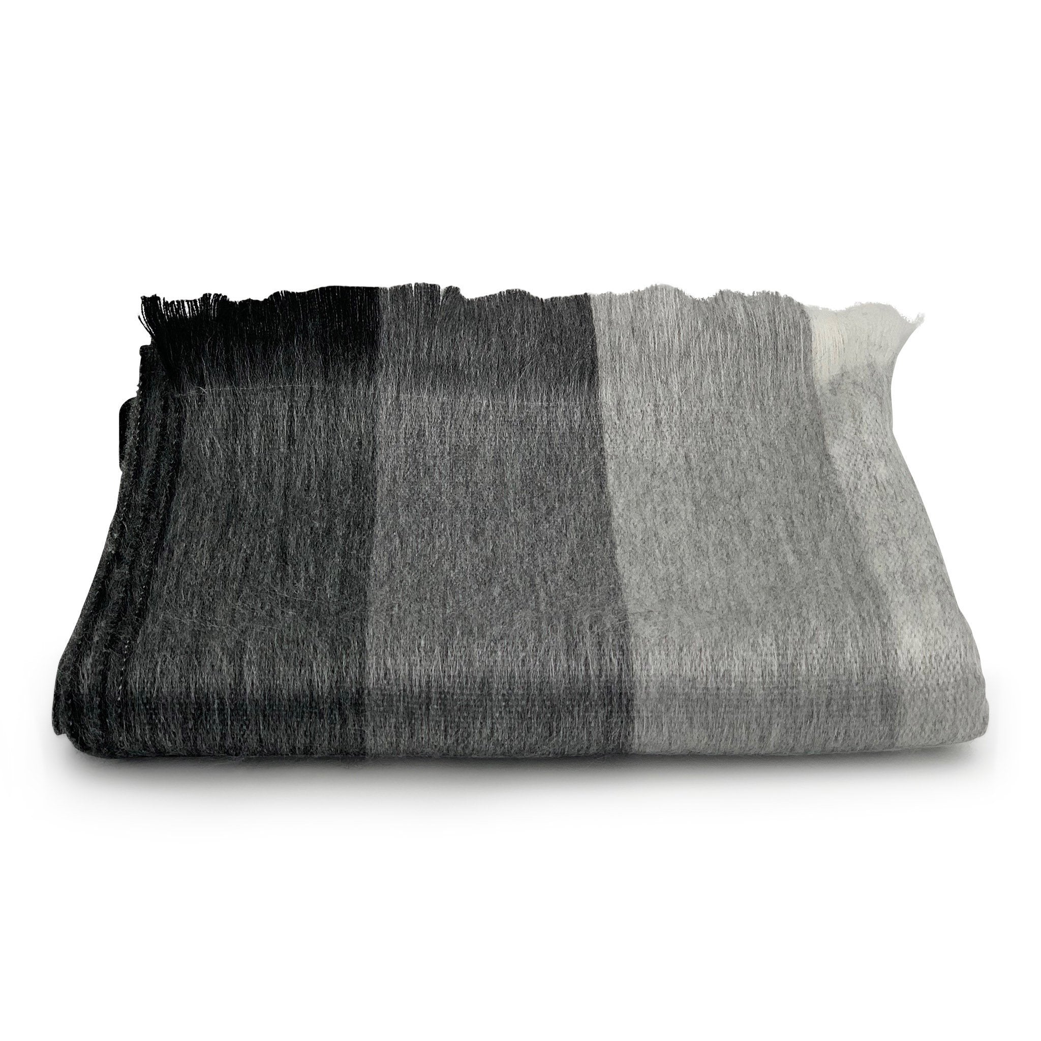 A luxurious Timeless Accent Alpaca Shawl in rich colors, showcasing its soft texture and elegant design.