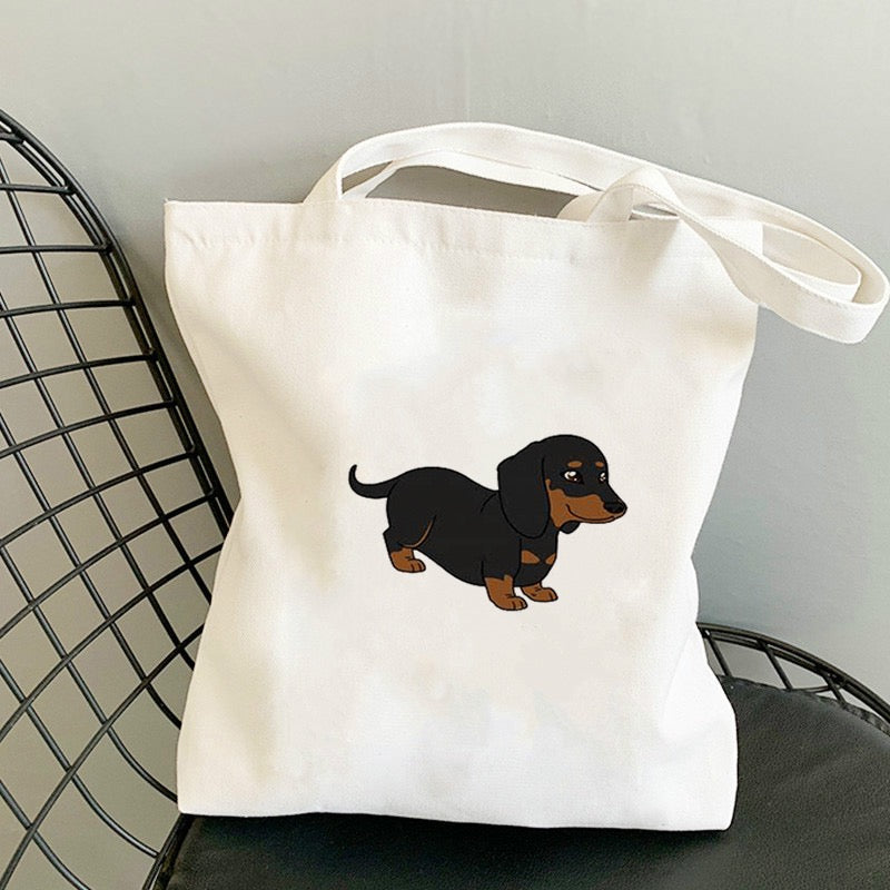 Stylish Tote Bag - #14 made from durable polyester canvas featuring unique artwork by PAWSOME PETS NEW YORK.