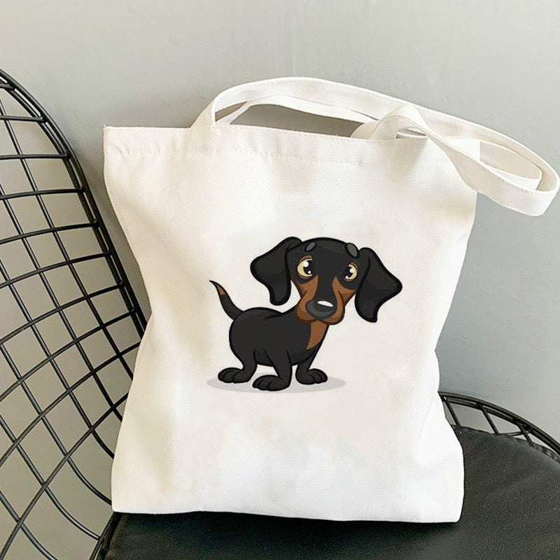 Stylish Tote Bag - #15 made from durable polyester canvas featuring unique artwork by PAWSOME PETS NEW YORK.