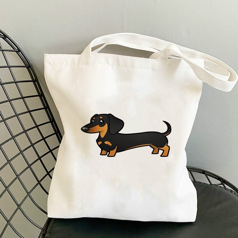 Stylish Tote Bag - #4 made from durable Polyester Canvas, featuring a vibrant design by PAWSOME PETS NEW YORK.
