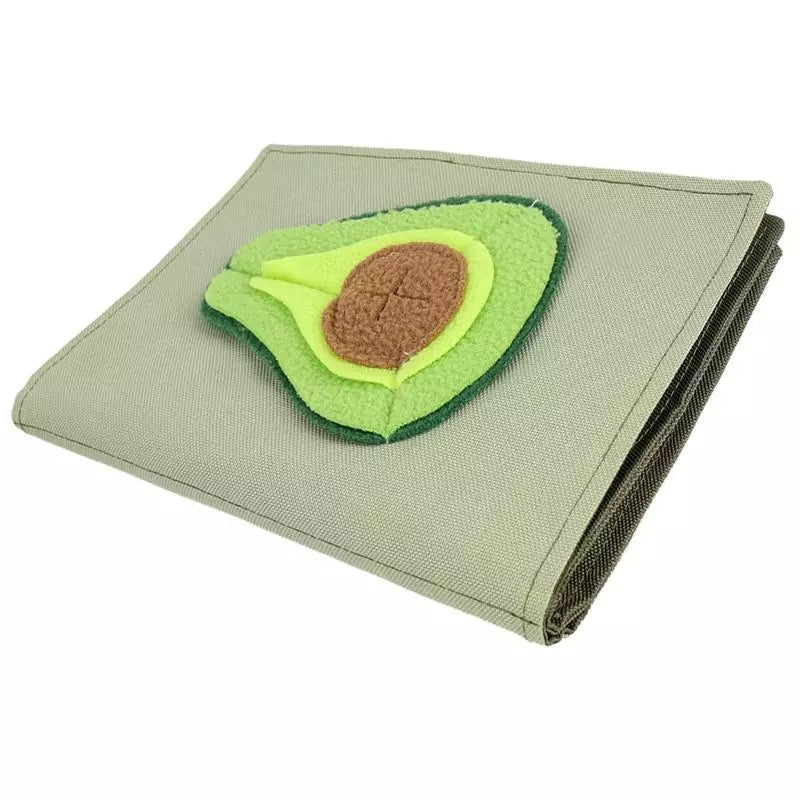 Training Snuffle Pets Toy designed for IQ treat dispensing, featuring a colorful cloth book with various textures and a rotating top for engaging play.