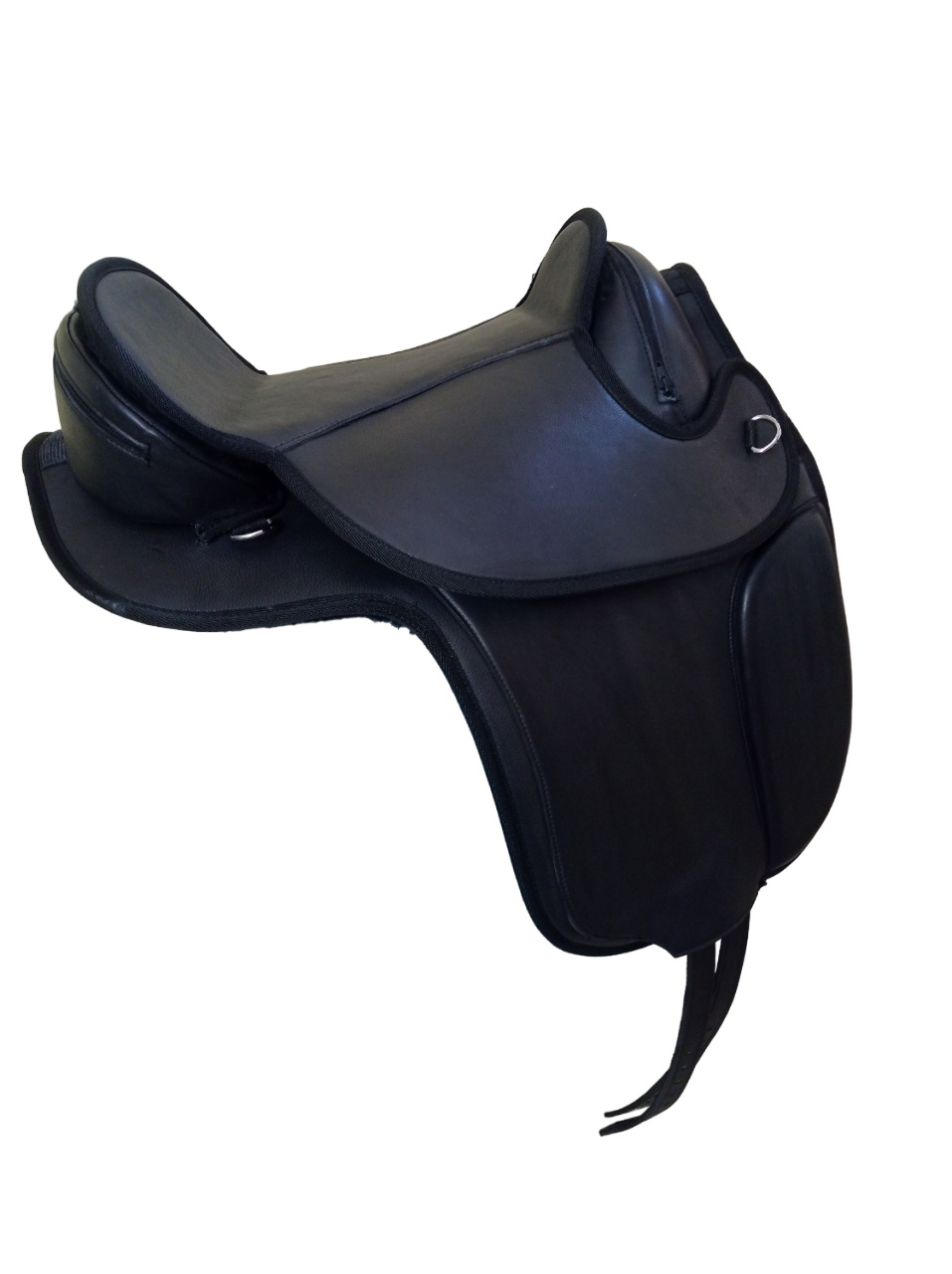 Lightweight Treeless Synthetic Bareback Horse Saddle in classic western style, featuring nylon binding and synthetic fleece padding.