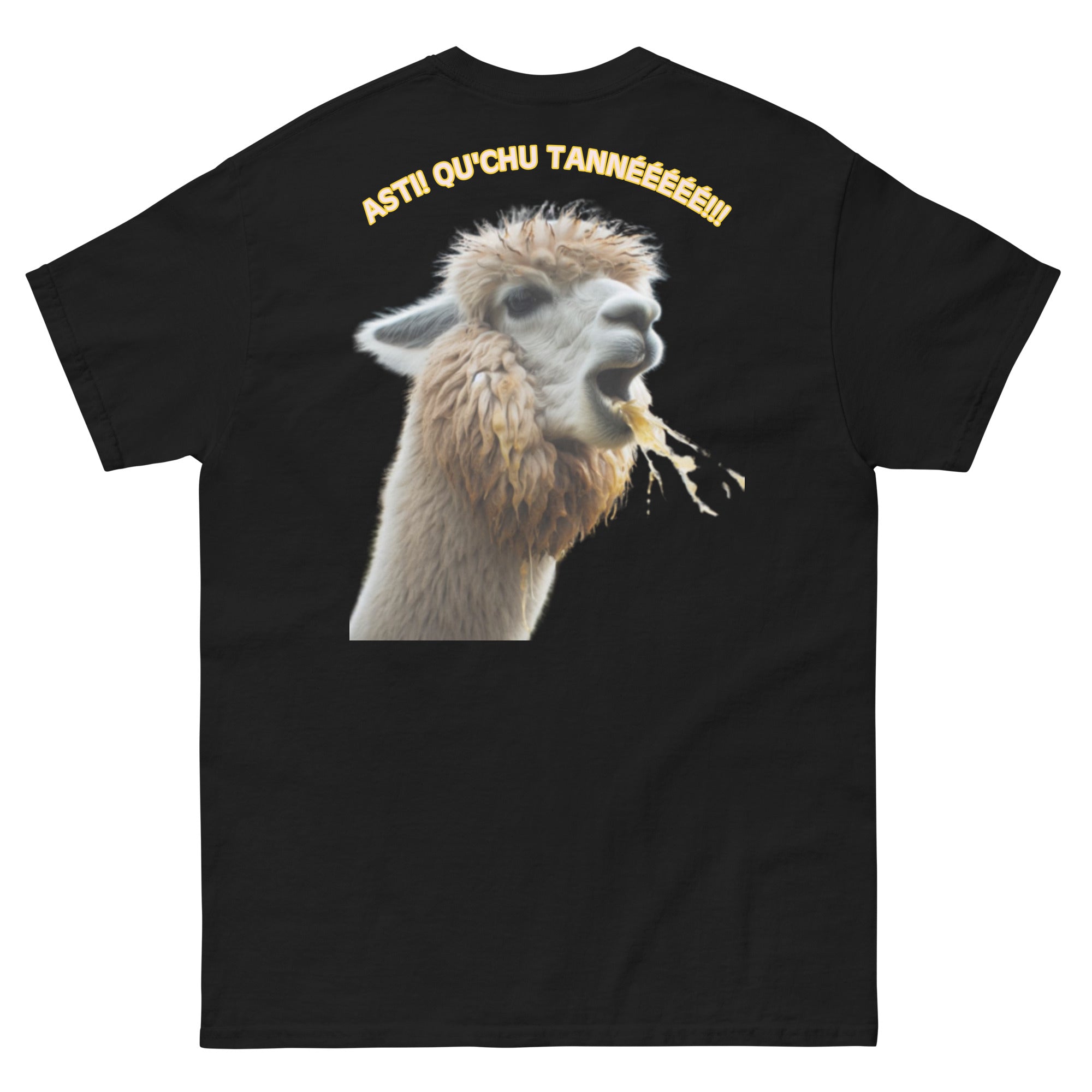 A stylish unisex classic tee made from 100% cotton, showcasing its structured fit and trendy design, perfect for layering.