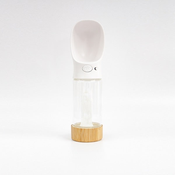 Urban Oasis crystal-infused water bottle with natural crystals, eco-friendly design, perfect for hydration on-the-go.
