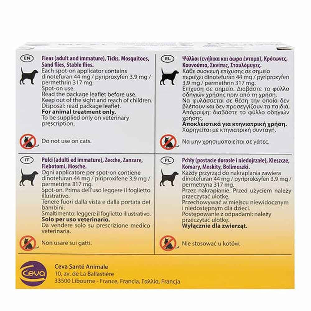 Vectra 3D Spot-on Solution for Extra Small Dogs in packaging, designed to repel and kill fleas and ticks.