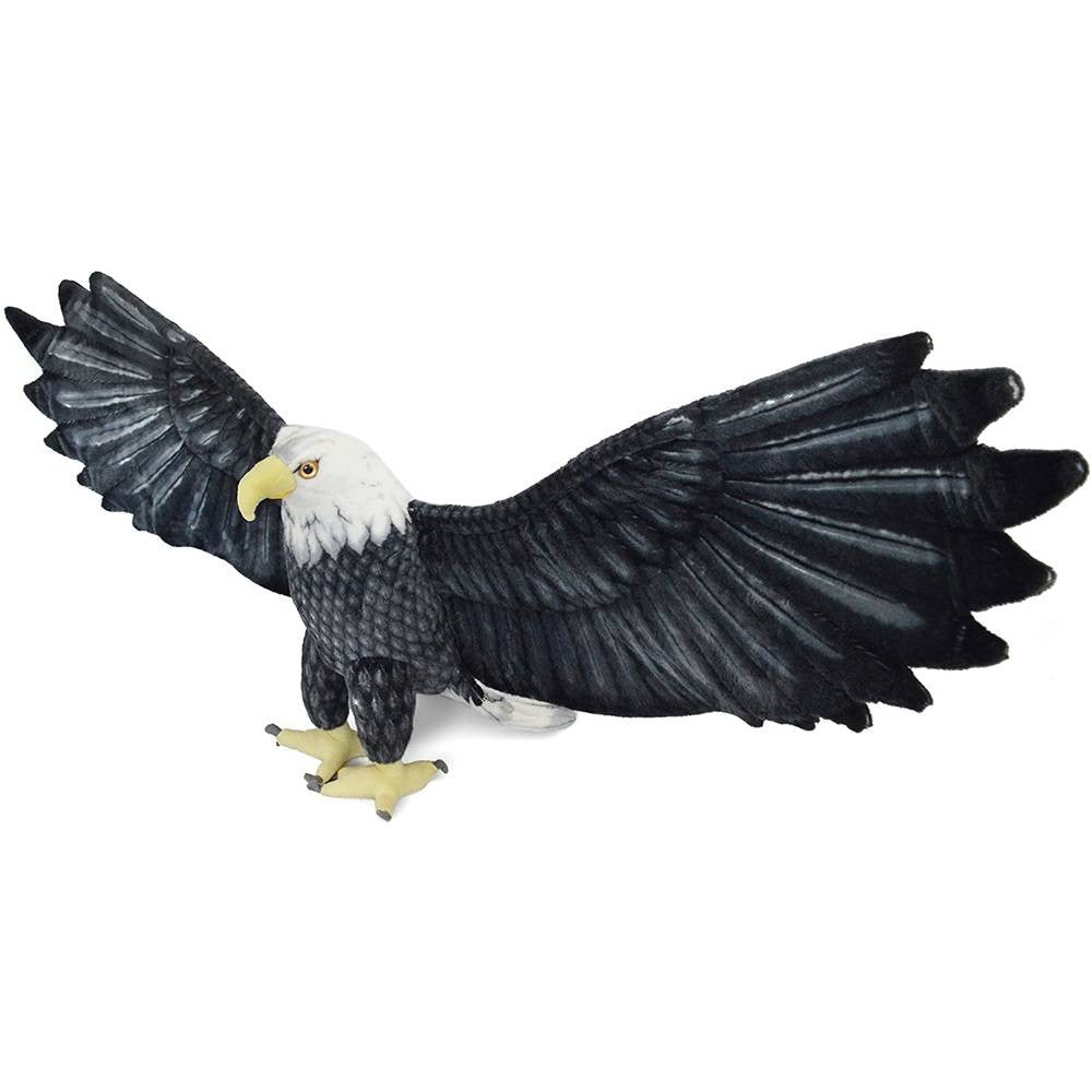 VIAHART Barry the Bald Eagle plush toy with a 4.5-foot wingspan, showcasing its soft fabric and huggable design.