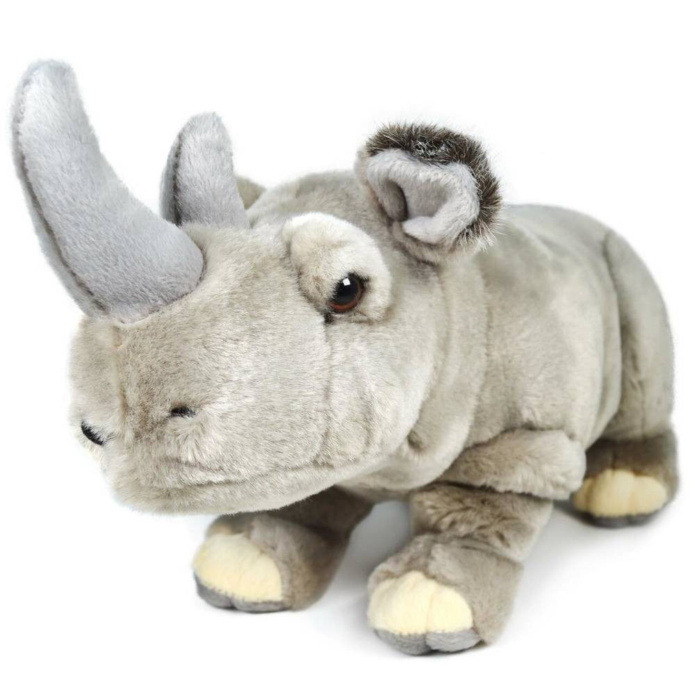 VIAHART Rhodie the Rhino, a 12.5-inch plush stuffed animal with soft fabric and a cute design, perfect for cuddling.