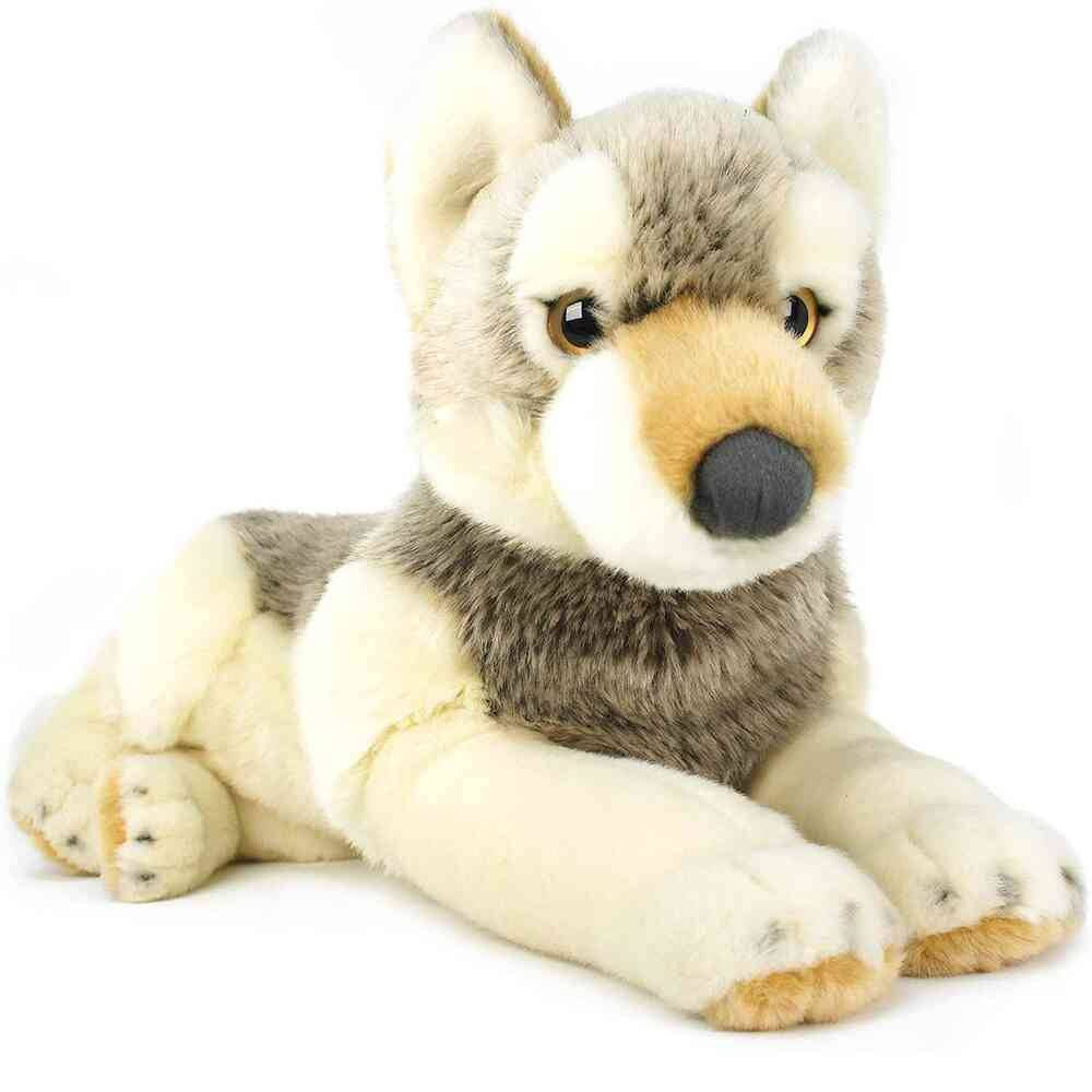 Viahart Wolcott The Wolf Plush Toy, soft and huggable, featuring a friendly expression and high-quality fabric.