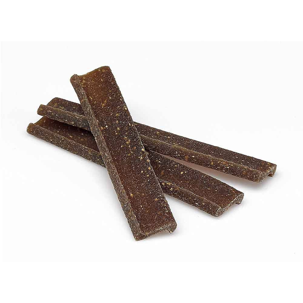 Virbac VeggieDent Dental Treats for small dogs in a package, showcasing their Z-Shape design for easy chewing.