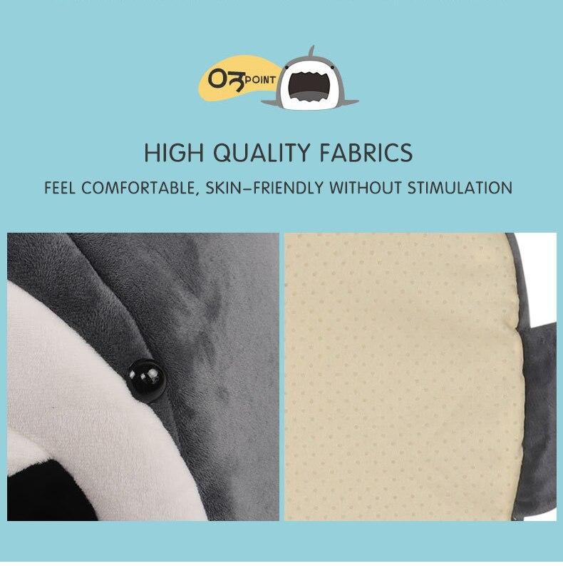 Warm Pet Dog Bed in shark shape, made of breathable cotton, perfect for winter comfort for cats and dogs.