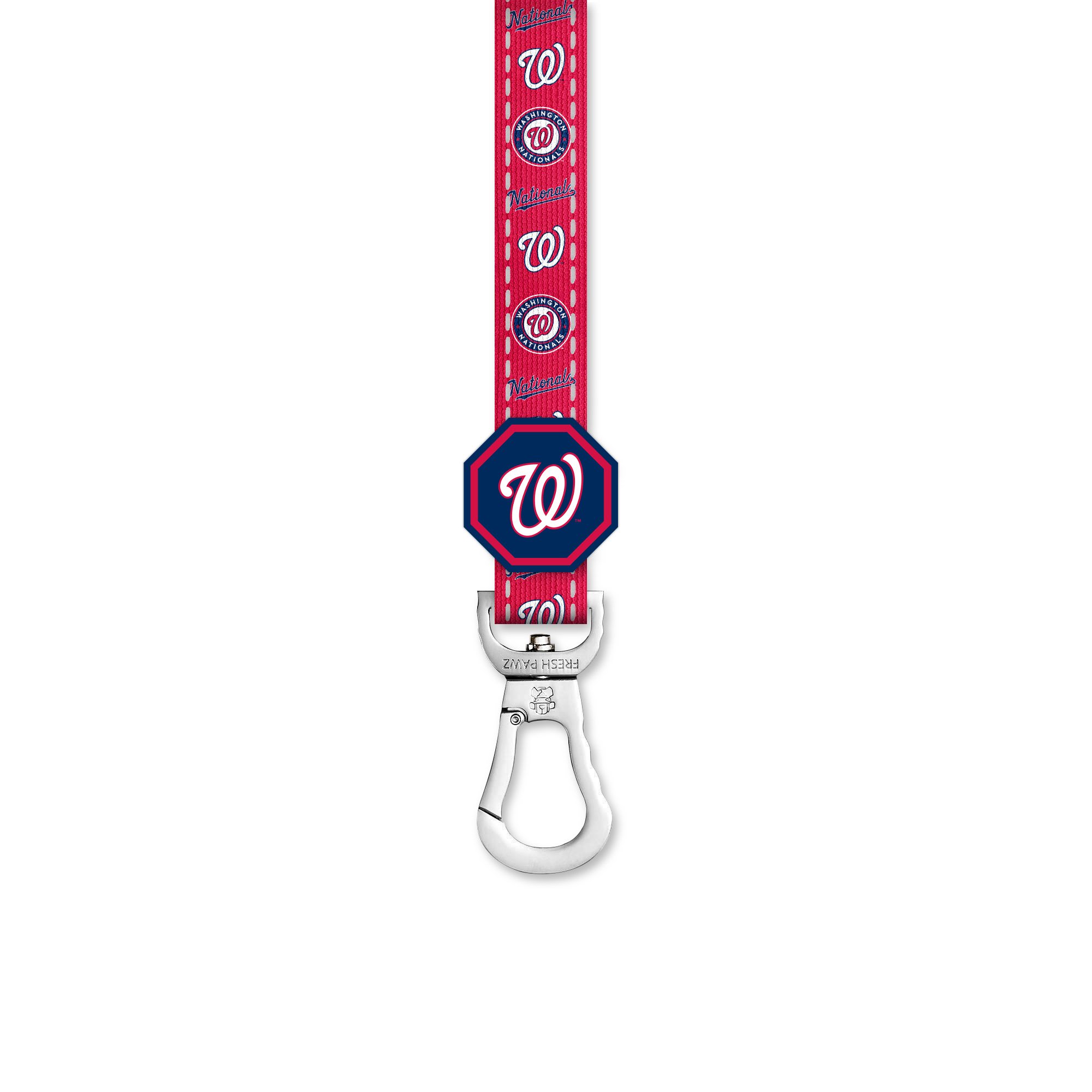 Washington Nationals x Fresh Pawz leash featuring team colors and logo, designed for pet owners who love baseball.