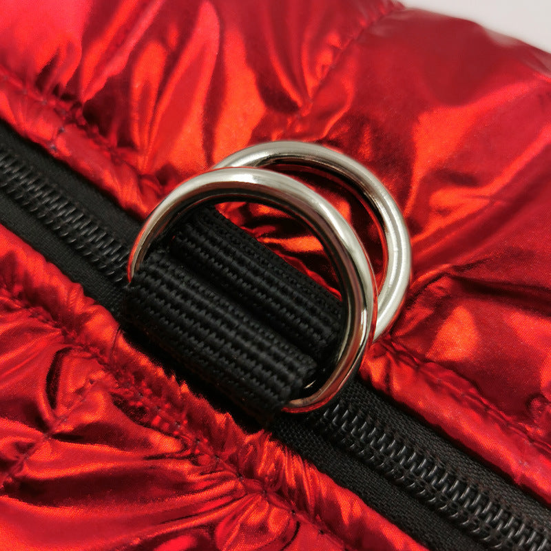 A stylish waterproof jacket for dogs and cats, featuring a warm vest design suitable for winter wear, available in various sizes.