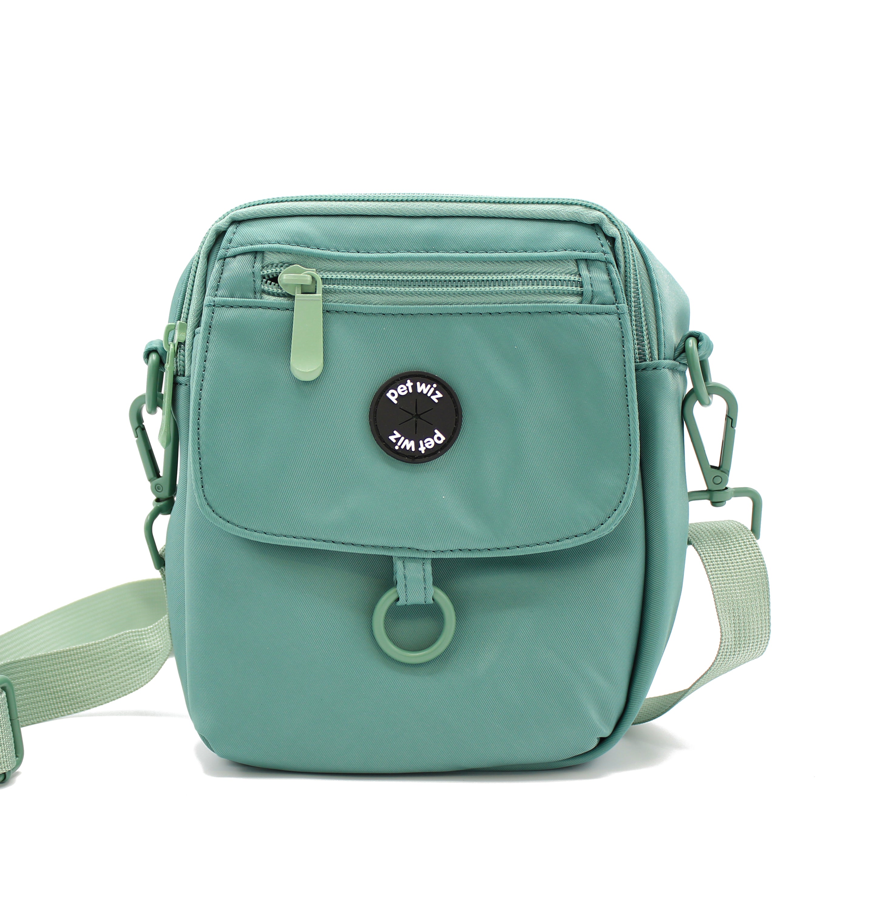 A stylish waterproof dog walking bag with multiple compartments, designed for pet owners to keep essentials organized during walks.