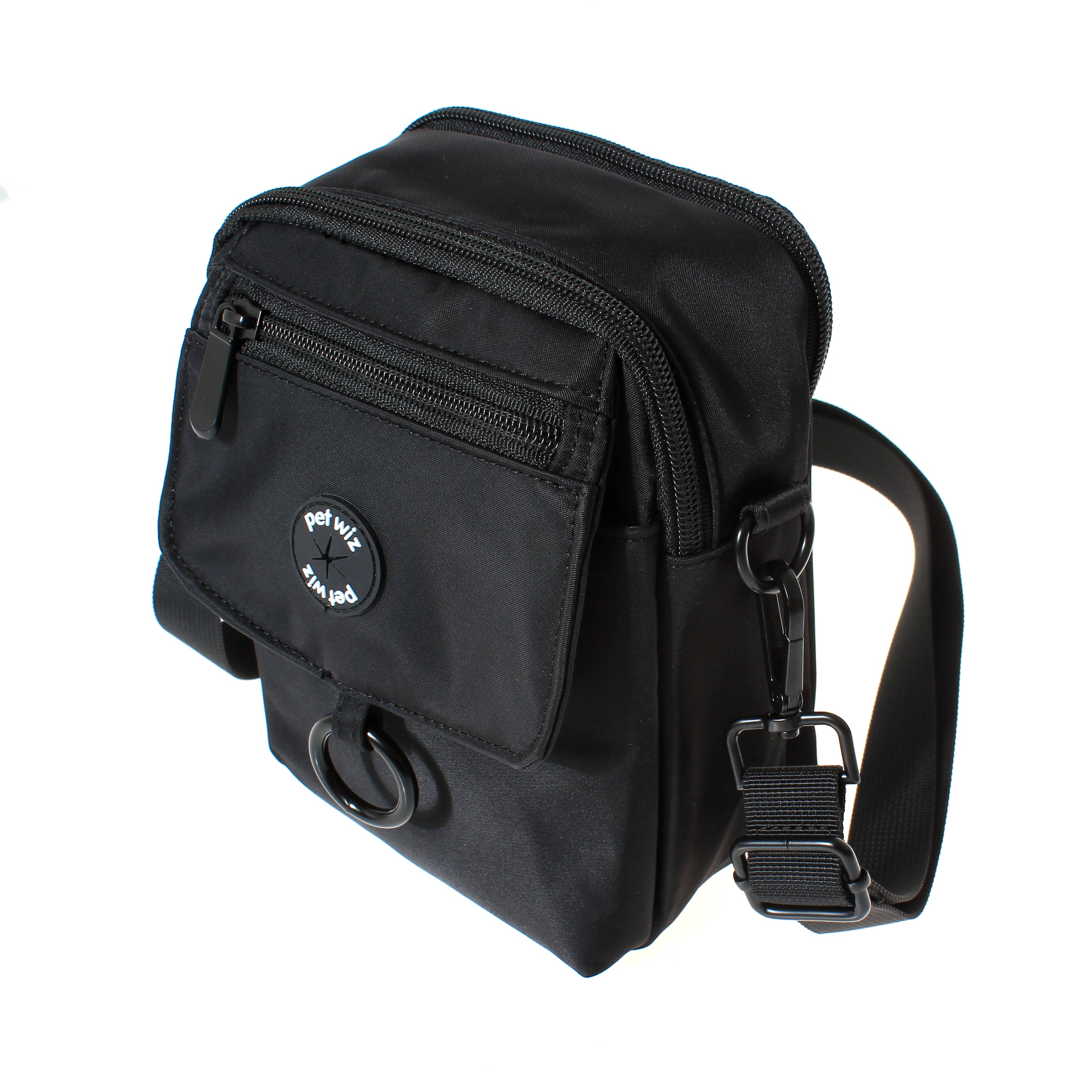 A stylish waterproof dog walking bag with multiple compartments, designed for pet owners to keep essentials organized during walks.