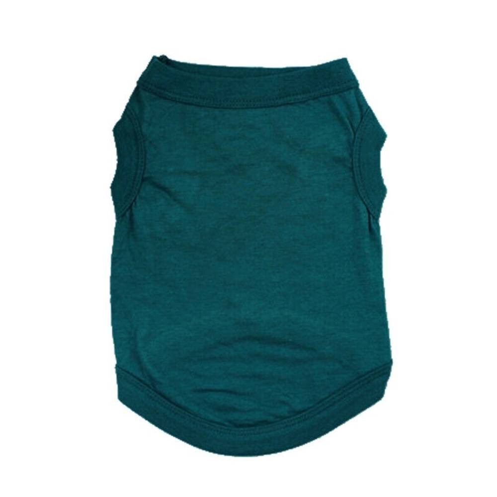 Wiggles Plain Pet Summer Clothes Cotton Blank Dog T Shirt in various colors, showcasing its soft fabric and stylish design.