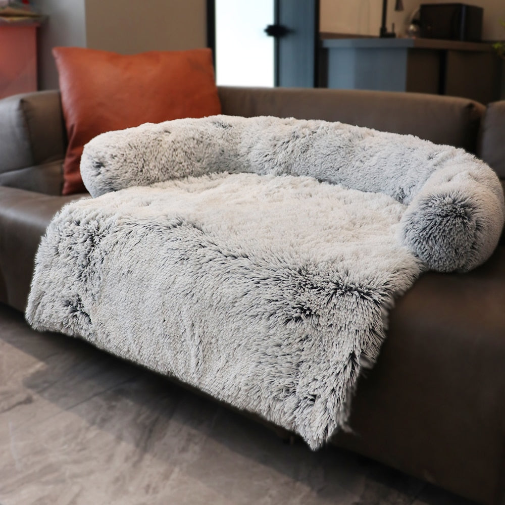 Winter Large Dog Sofa Bed with plush removable cover, designed for comfort and warmth for pets of all sizes.