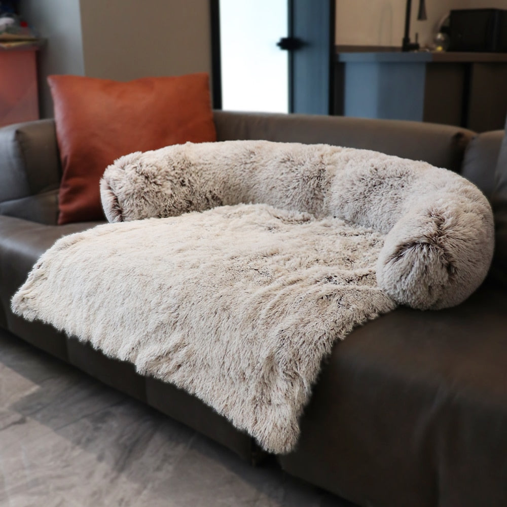 Winter Large Dog Sofa Bed with plush removable cover, designed for comfort and warmth for pets of all sizes.