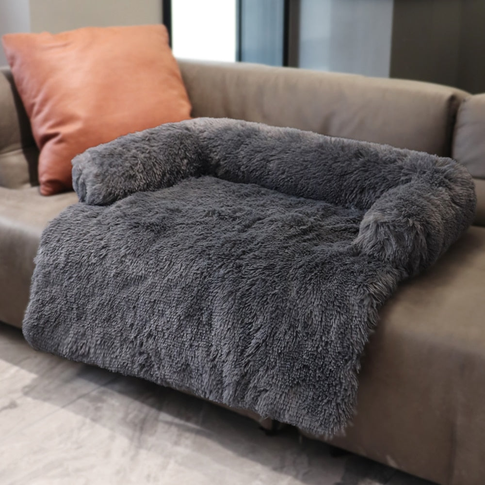 Winter Large Dog Sofa Bed with plush removable cover, designed for comfort and warmth for pets of all sizes.