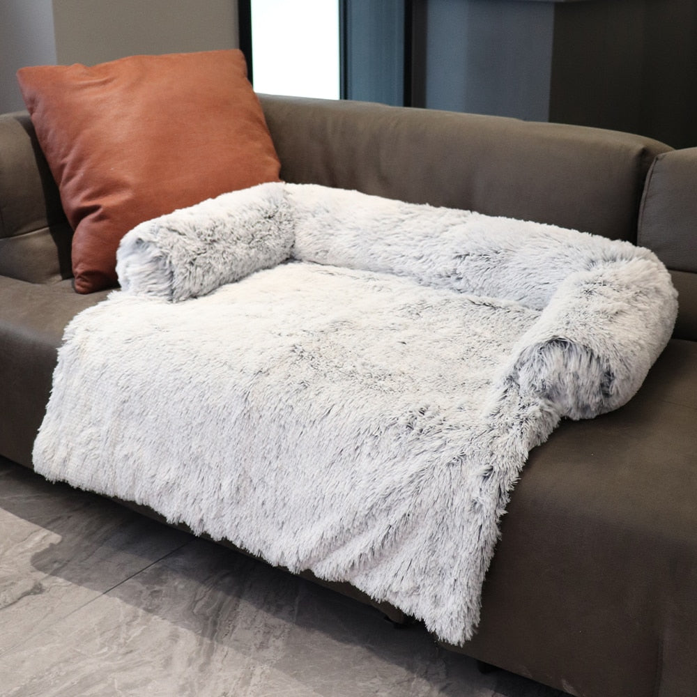 Winter Large Dog Sofa Bed with plush removable cover, designed for comfort and warmth for pets of all sizes.