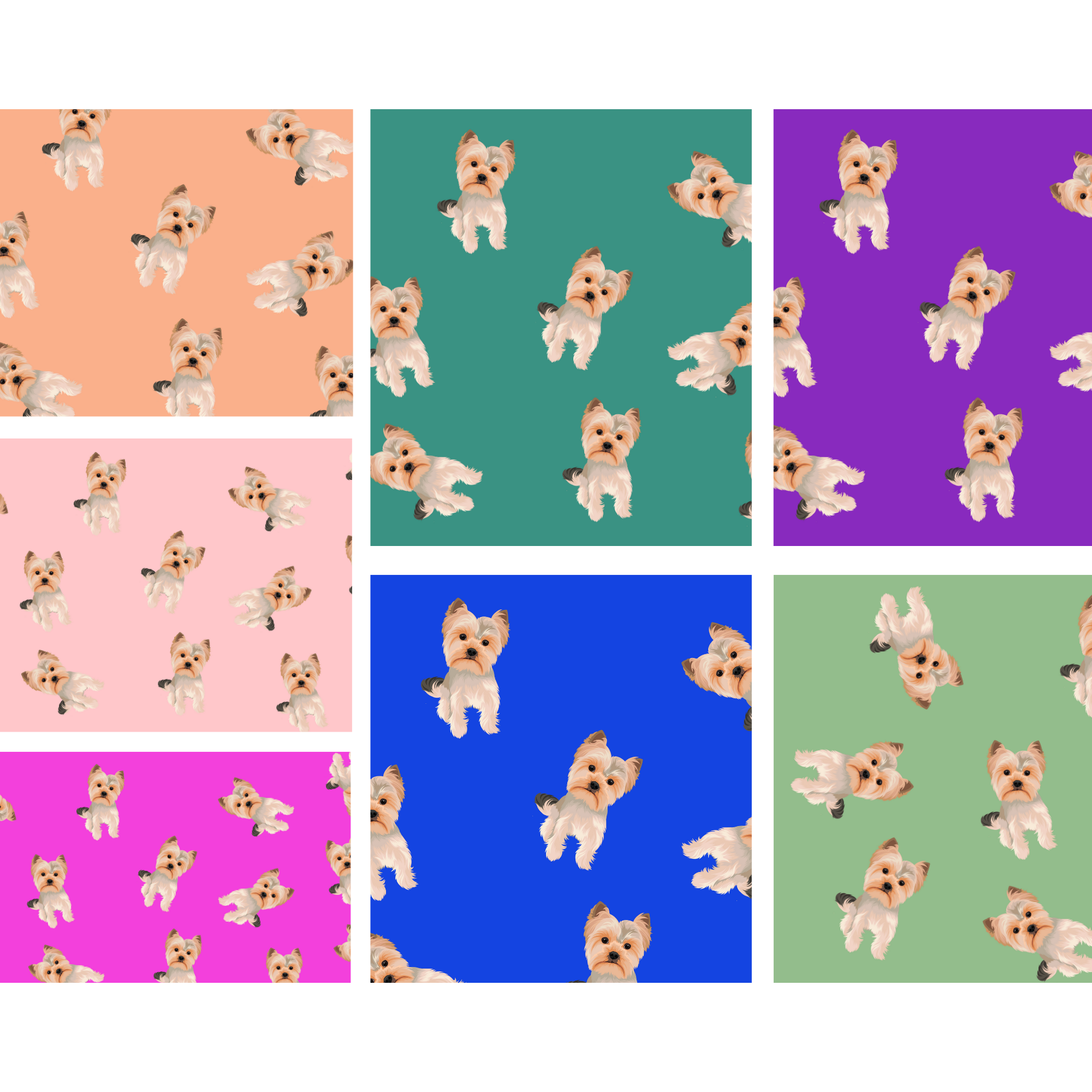 A handmade Yorkie face cover featuring a soft organic cotton interior and durable polyester exterior, available in various sizes.