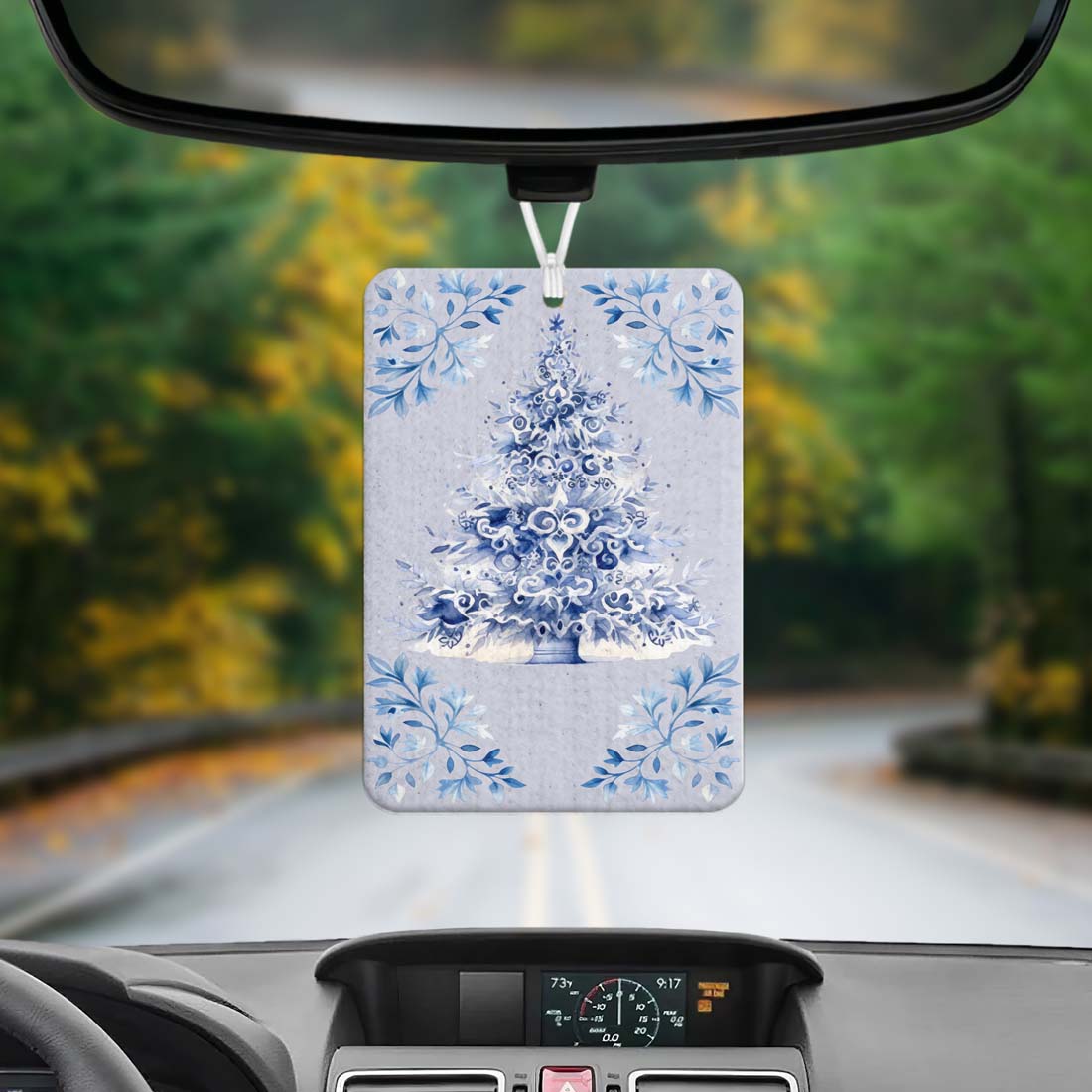 Blue Tree Freshie hanging air freshener with vibrant colors and charming design, perfect for adding fragrance to any space.