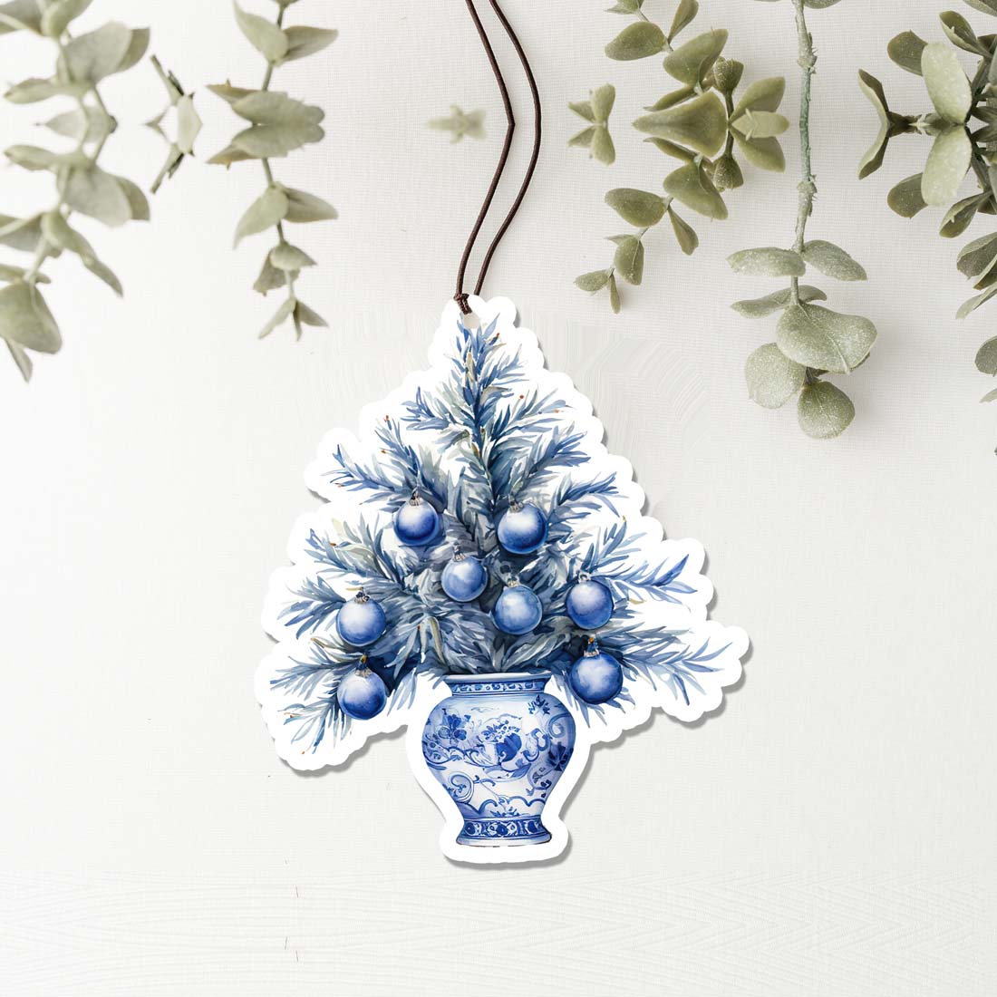 Chinoiserie Vase Freshie air freshener with elegant design and vibrant colors, perfect for home or car decor.
