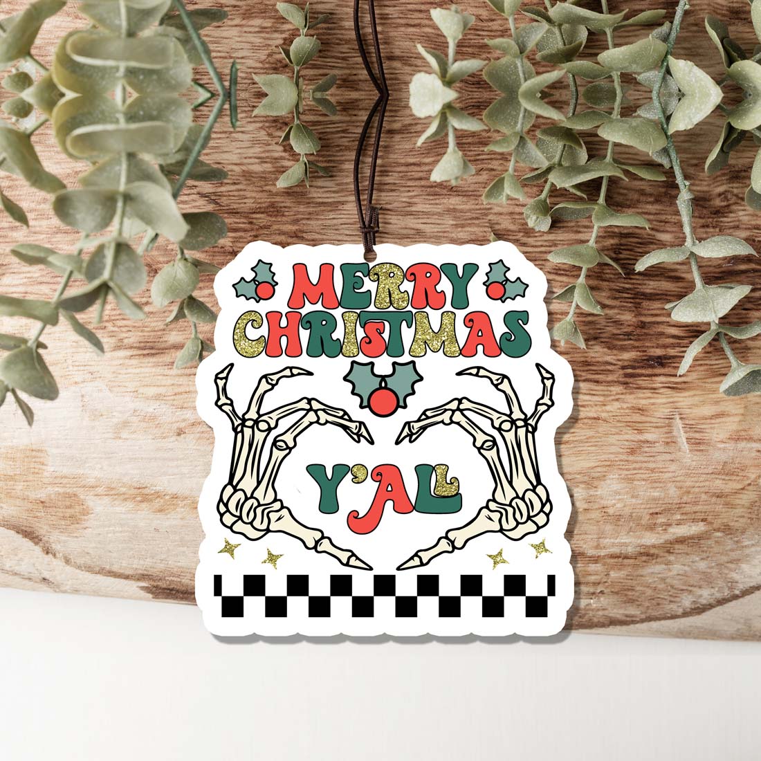 Y'All Freshie hanging air freshener in various scents, featuring a cute design suitable for home, car, or office decor.