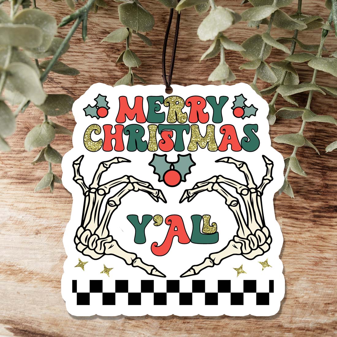 Y'All Freshie hanging air freshener in various scents, featuring a cute design suitable for home, car, or office decor.
