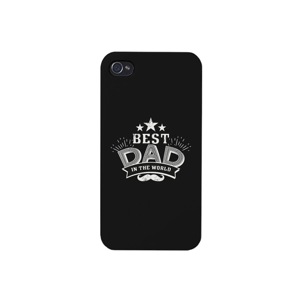 Best Dad In The World Black Phone Case featuring a stylish design with a rubberized grip for protection and durability.