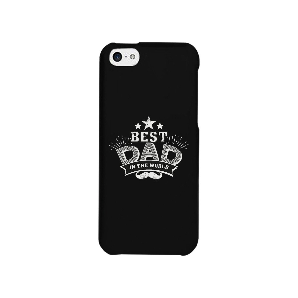 Best Dad In The World Black Phone Case featuring a stylish design with a rubberized grip for protection and durability.
