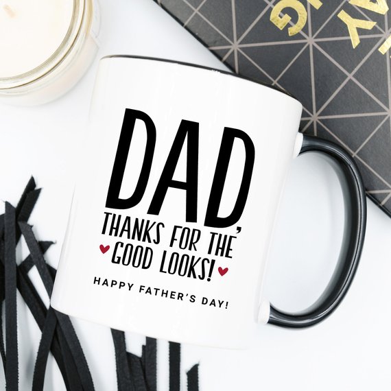 A high-quality white ceramic mug featuring a funny design, perfect for Father's Day gifts for men, showcasing vibrant colors and durable print.