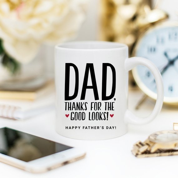 A high-quality white ceramic mug featuring a funny design, perfect for Father's Day gifts for men, showcasing vibrant colors and durable print.