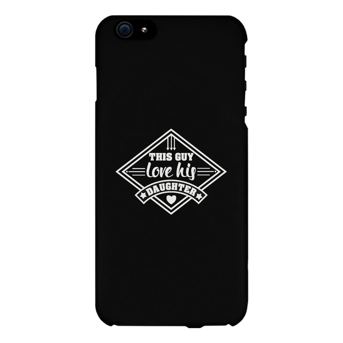 Black phone case featuring the phrase 'This Guy Loves His Daughter', designed for fathers, showcasing a unique and humorous style.