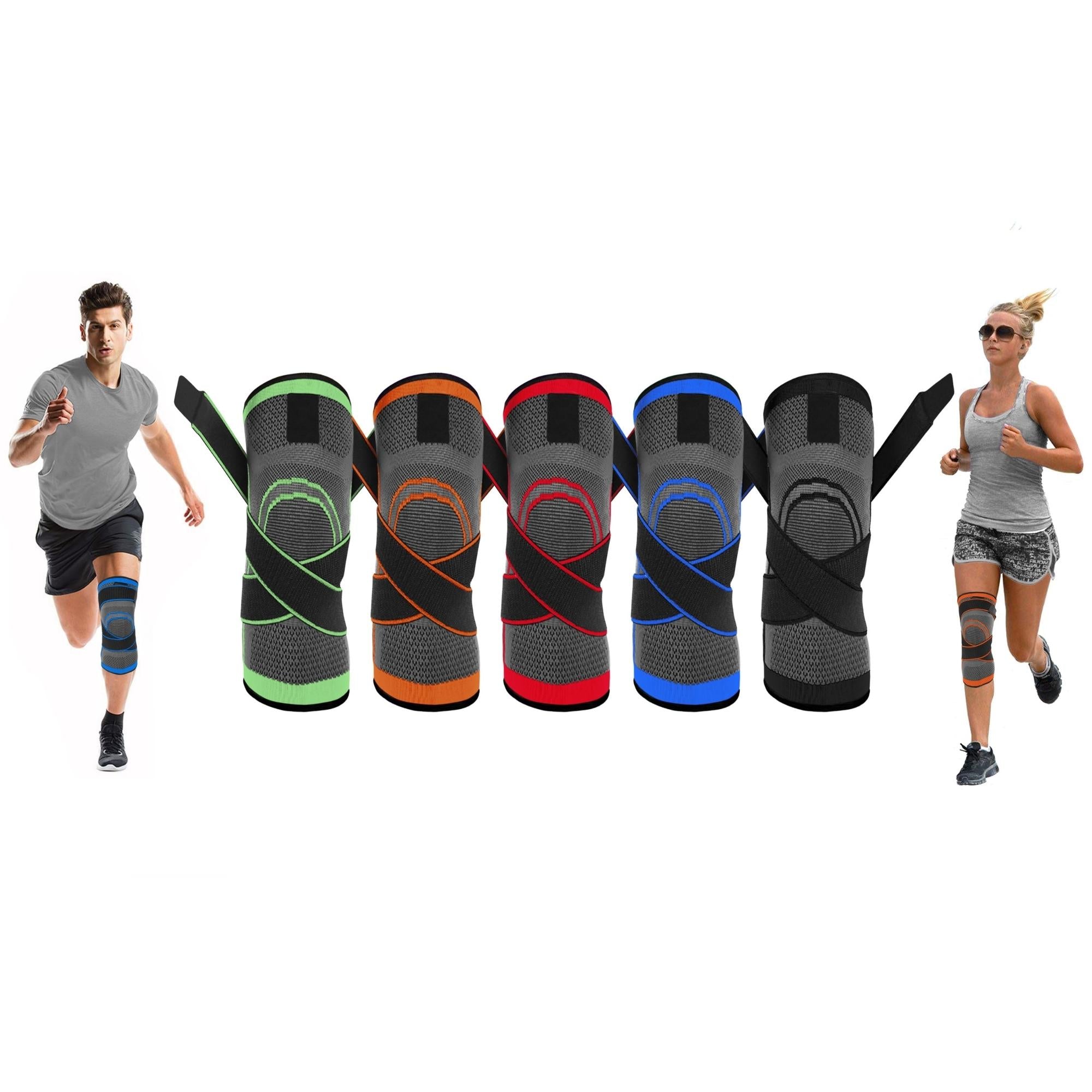 Knee Sleeve Compression Sleeve designed for pain relief and support, featuring silicone anti-slip technology for secure fit during activities.