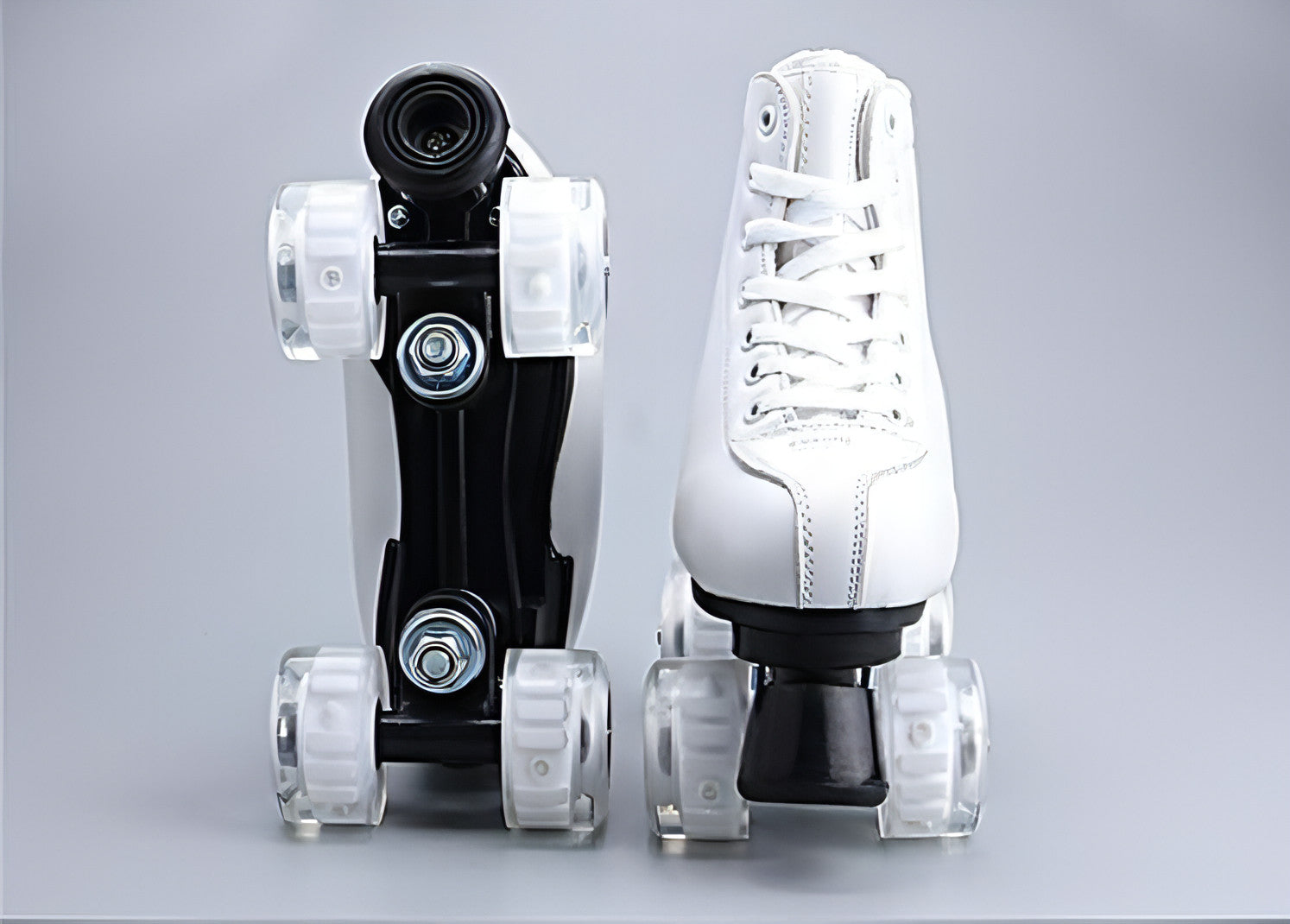 A pair of stylish Double Row Roller Skates featuring a sturdy frame and comfortable padding, perfect for both indoor and outdoor skating.