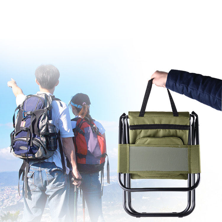 Keep Warm Cold Portable Folding Beach Chair in army green, showcasing its durable design and cooling features.