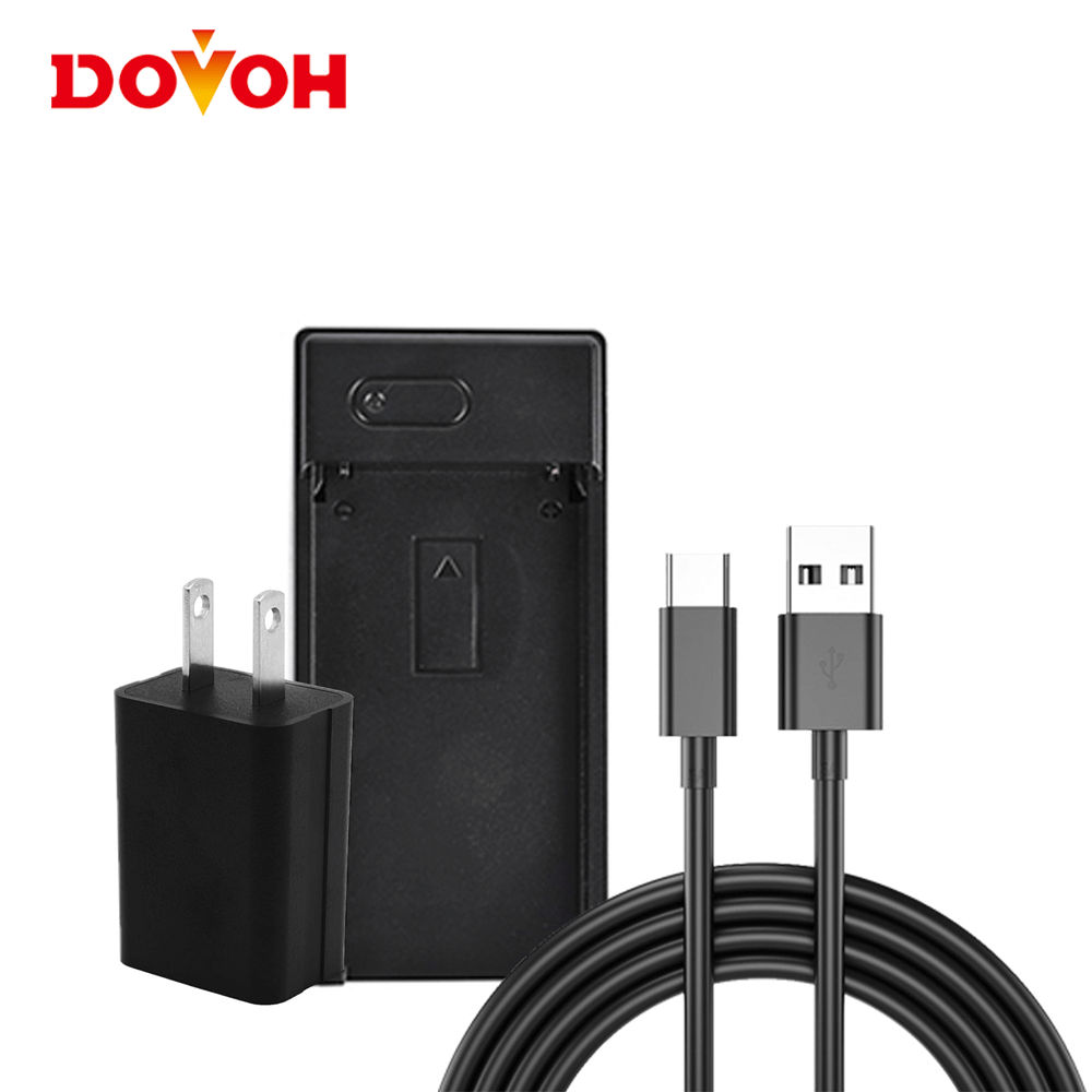 Dovoh Battery Charger for Laser Level with Type-C cable and US plug, designed for specific Dovoh laser level models.