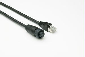 Raymarine A80151 Cable, 3 meters long, connecting Raynet to RJ45 Male for marine electronics.