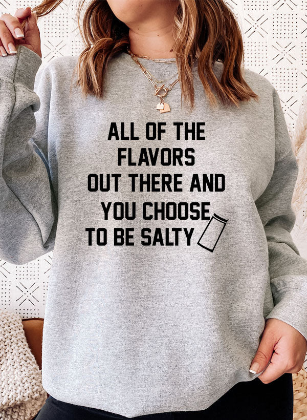 Cozy Salty Sweat Shirt featuring unique artistic design, perfect for casual wear.