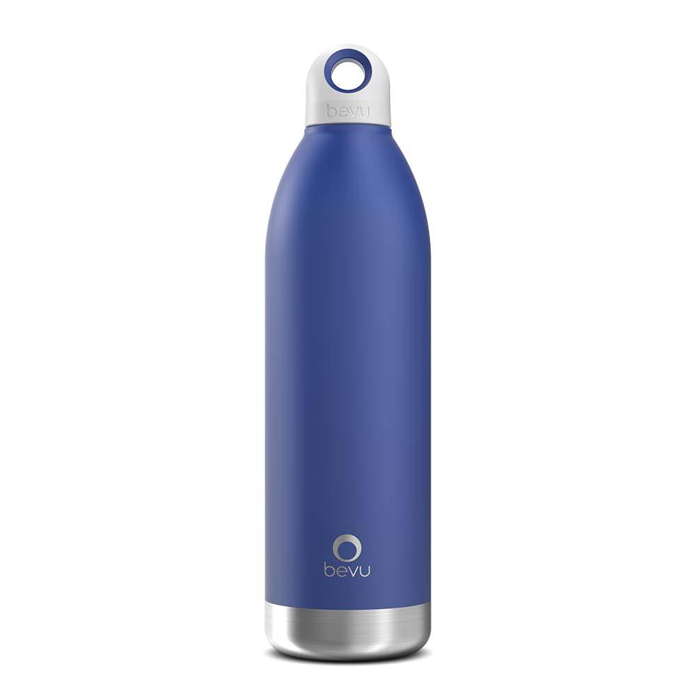 Bevu® DUO Insulated Bottle in Cobalt, 750ml, showcasing its sleek design and double vacuum insulation features.