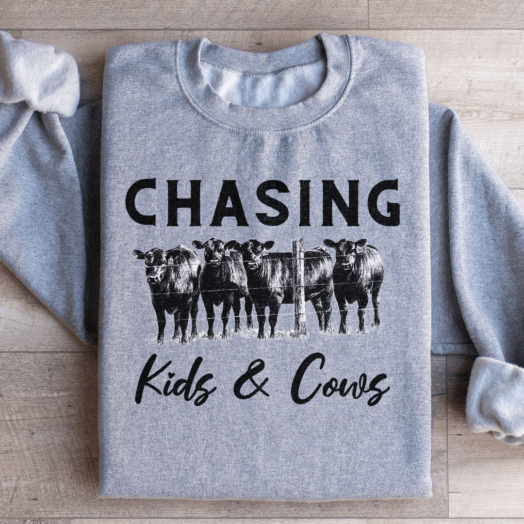 Chasing Kids & Cows cozy sweats featuring unique designs by top artists, made from cotton/poly fleece blend.