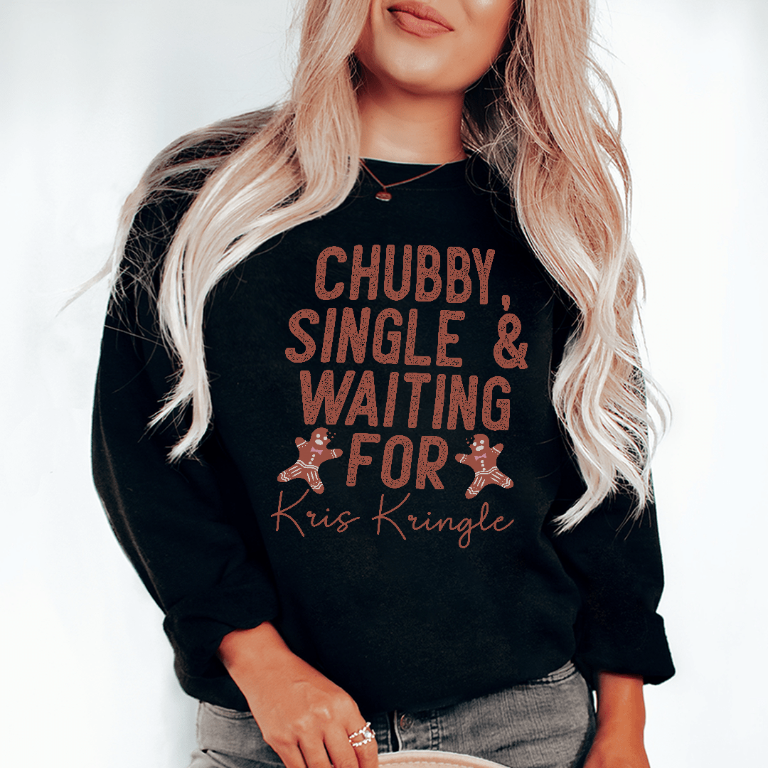 Chubby Single & Waiting sweatshirt featuring unique designs by top artists, made from soft cotton/poly fleece blend.