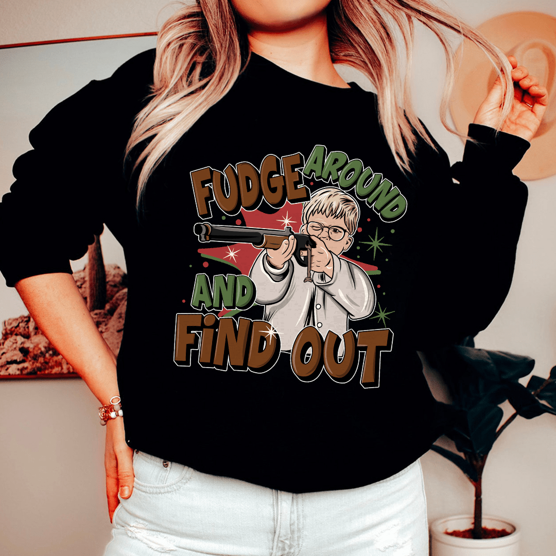 Fudge Around And Find Out hoodie featuring unique designs by top artists, made from cozy cotton/poly fleece blend.